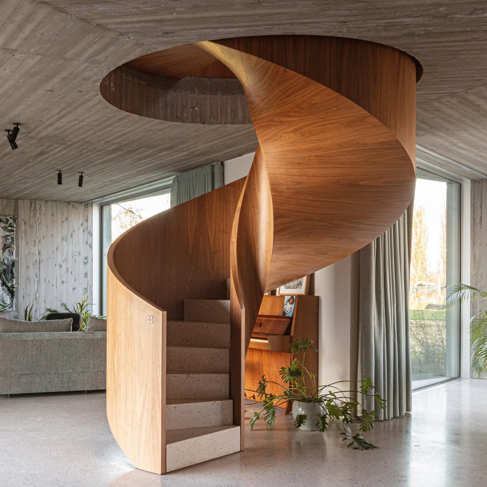 Bespoke timber and steel staircase in a Melbourne residence