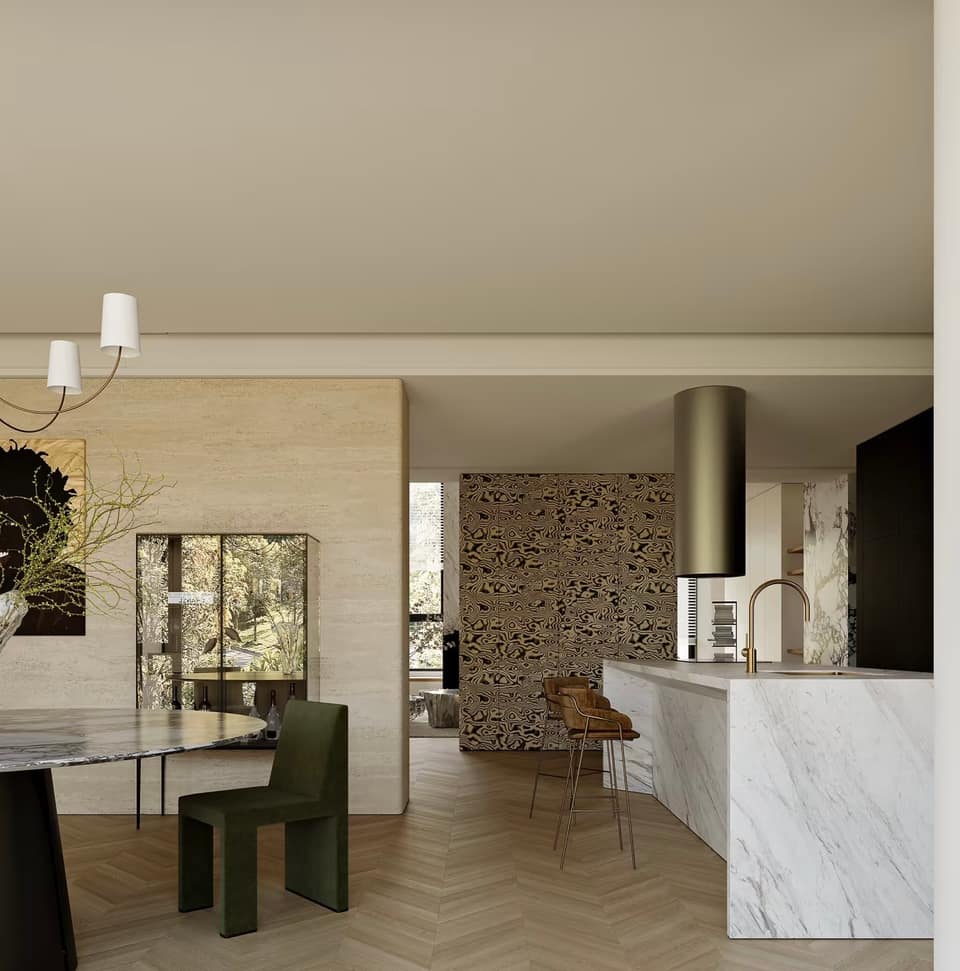 Wide-plank white oak flooring in a Melbourne living room, oiled finish